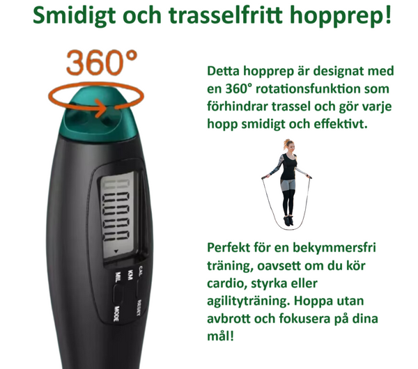 Trådlöst Hopprep – Perfekt för Träning,